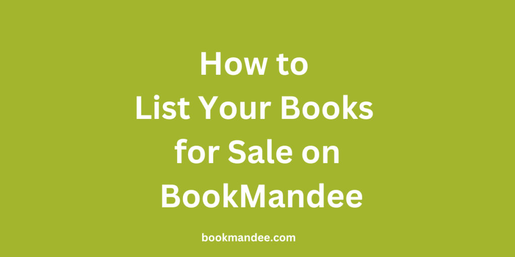 How to List Your Books for Sale on BookMandee