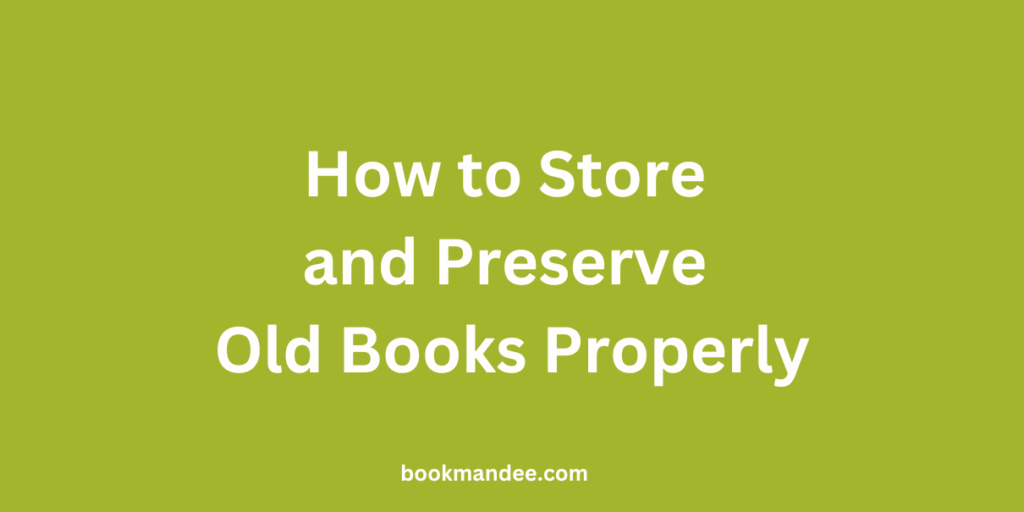 How to Store and Preserve Old Books Properly