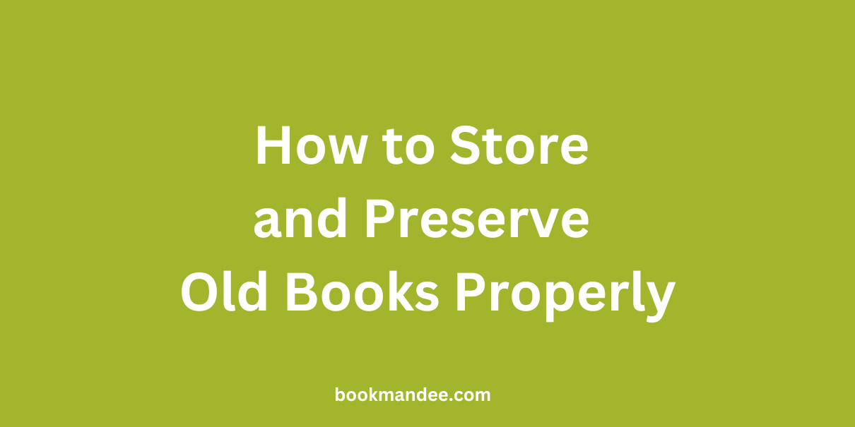 How to Store and Preserve Old Books Properly